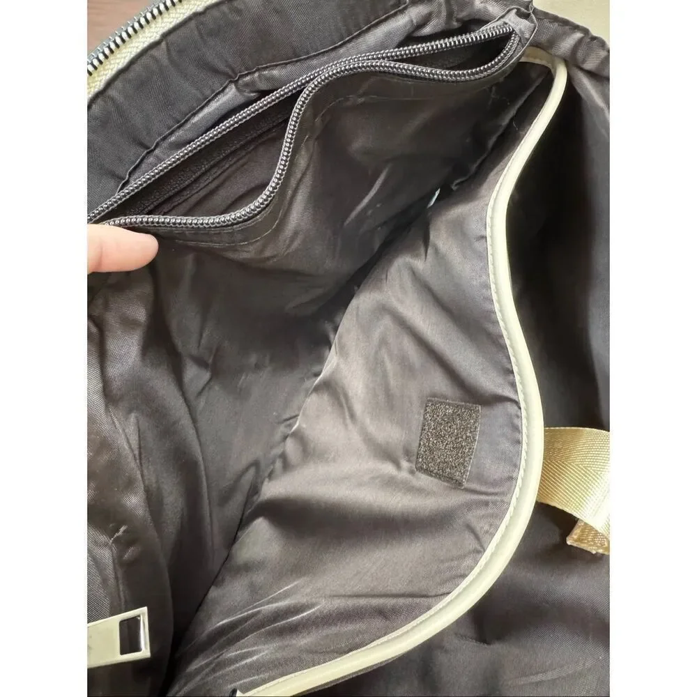 Mosiso PU Leather Beige Laptop Bag with Handles and Shoulder Strap